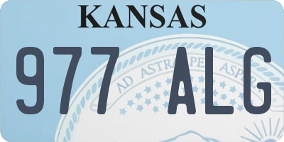 KS license plate 977ALG