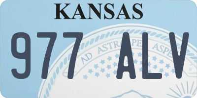 KS license plate 977ALV
