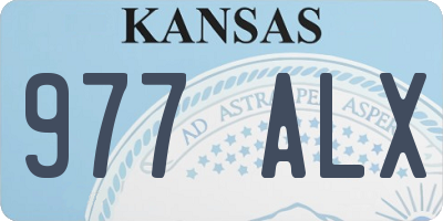 KS license plate 977ALX