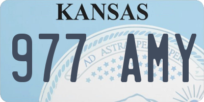 KS license plate 977AMY