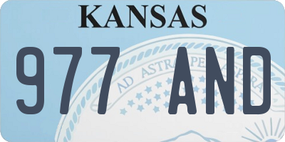 KS license plate 977AND