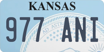 KS license plate 977ANI
