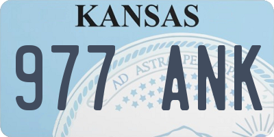KS license plate 977ANK