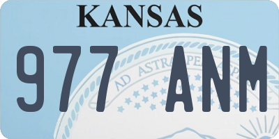 KS license plate 977ANM