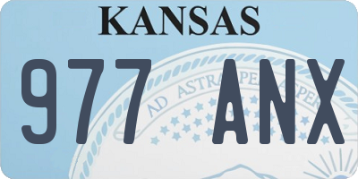 KS license plate 977ANX