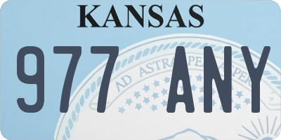 KS license plate 977ANY