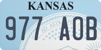 KS license plate 977AOB