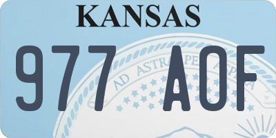 KS license plate 977AOF