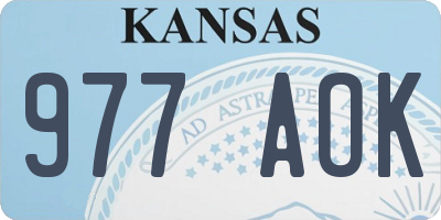 KS license plate 977AOK