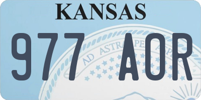 KS license plate 977AOR