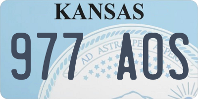 KS license plate 977AOS