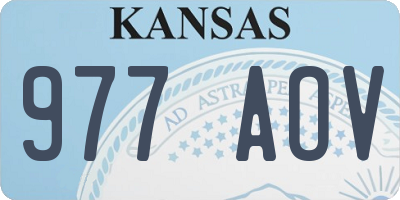 KS license plate 977AOV