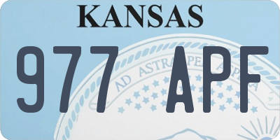 KS license plate 977APF