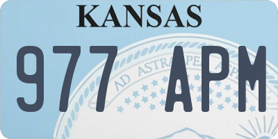 KS license plate 977APM