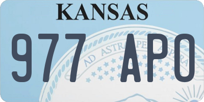 KS license plate 977APO