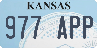 KS license plate 977APP