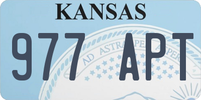 KS license plate 977APT