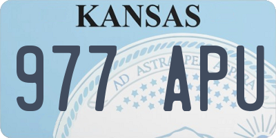 KS license plate 977APU