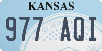 KS license plate 977AQI
