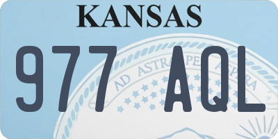 KS license plate 977AQL