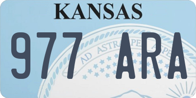 KS license plate 977ARA
