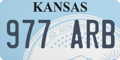 KS license plate 977ARB