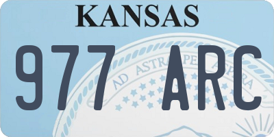 KS license plate 977ARC