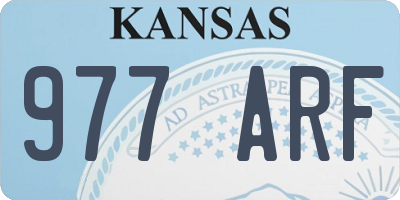KS license plate 977ARF