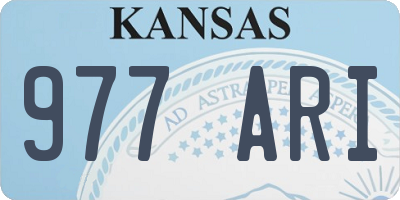 KS license plate 977ARI