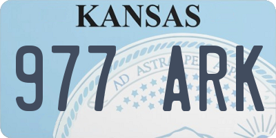 KS license plate 977ARK