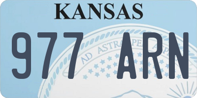 KS license plate 977ARN