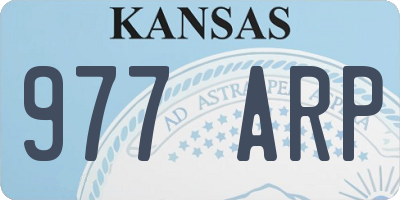 KS license plate 977ARP