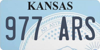 KS license plate 977ARS