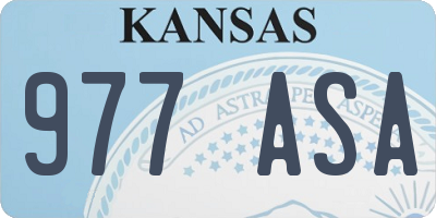 KS license plate 977ASA