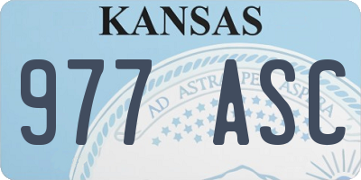 KS license plate 977ASC