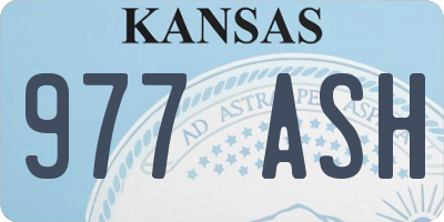 KS license plate 977ASH
