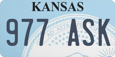 KS license plate 977ASK