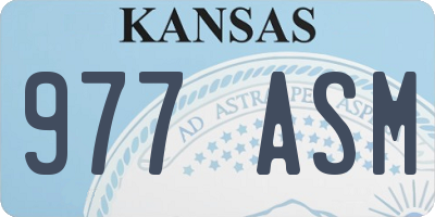 KS license plate 977ASM