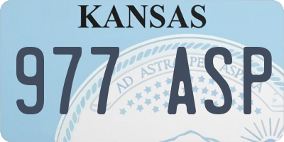KS license plate 977ASP