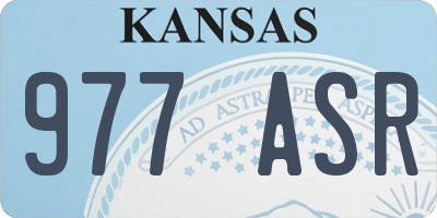 KS license plate 977ASR