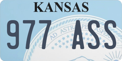 KS license plate 977ASS