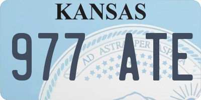 KS license plate 977ATE