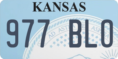 KS license plate 977BLO