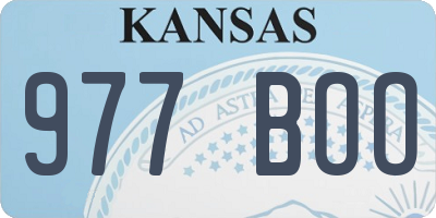 KS license plate 977BOO