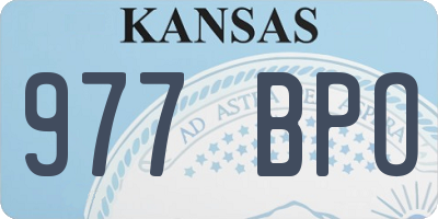 KS license plate 977BPO