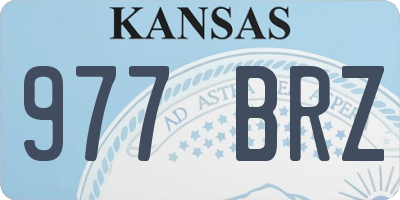 KS license plate 977BRZ
