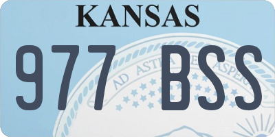 KS license plate 977BSS