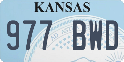 KS license plate 977BWD