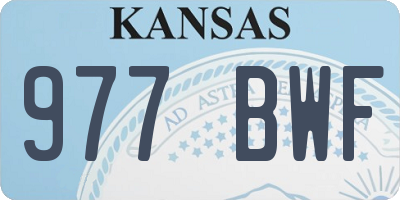 KS license plate 977BWF