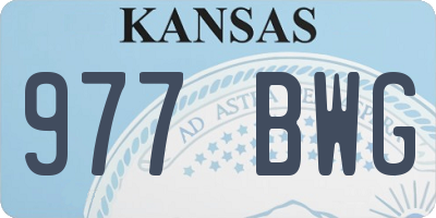 KS license plate 977BWG